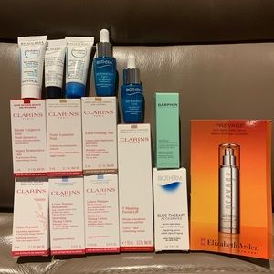 Skincare travel set from clarins etc